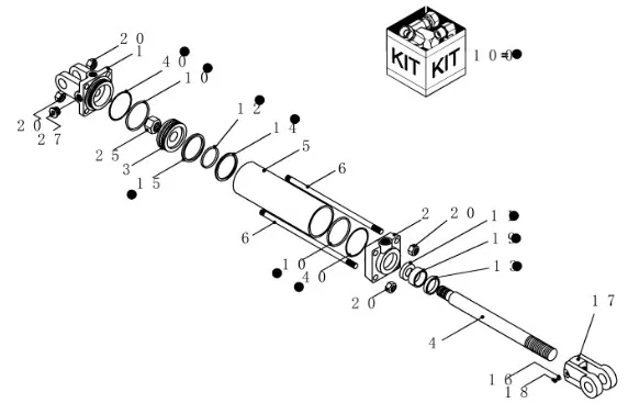 87548067 - Вал штока гидроцилиндра
